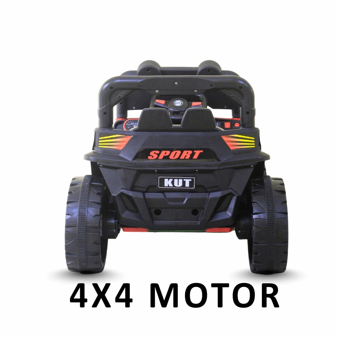 Fun Wheels FWJ-10 Kids Electric Ride-On Jeep with LED Lights, Music & Rechargeable Battery Jeep