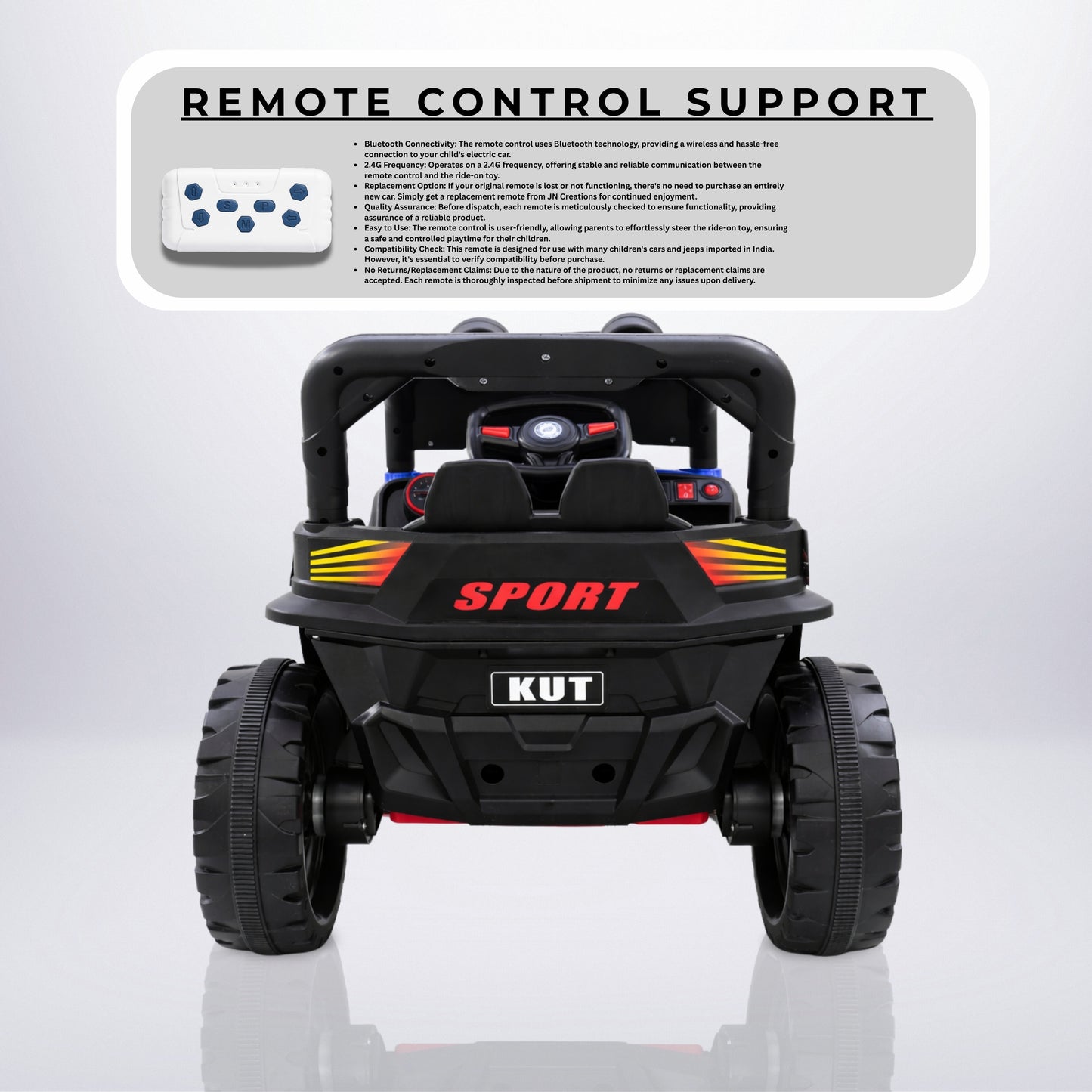 Fun Wheels Battery Operated 4x4 Kids Jeep with RGB Lights Model FWJ-14
