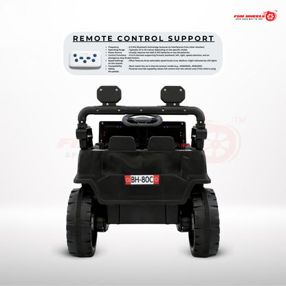 Fun Wheels FWJ-15 Kids Electric Ride On 4x4 | Battery Operated Car with LED Jeep