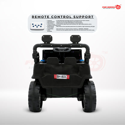 Fun Wheels FWJ-15 Kids Electric Ride On 4x4 | Battery Operated Car with LED Jeep