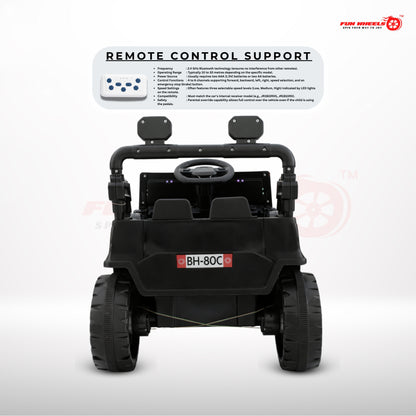 Fun Wheels FWJ-15 Kids Electric Ride On 4x4 | Battery Operated Car with LED Jeep