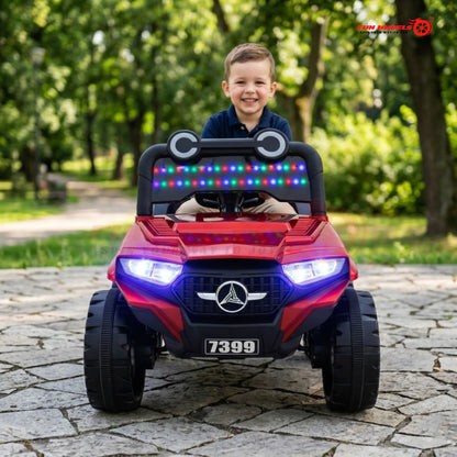 Fun Wheels Battery Operated 4x4 Kids Jeep with RGB Lights Model FWJ-14