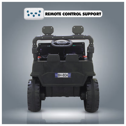 Fun Wheels FWJ-11 Offroad King BH-Kids Electric 4x4 Jeep with RGB Lights & Big Wheels