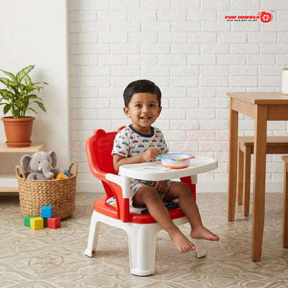 Fun Wheels FWCH-02 Baby Feeding Chair with Removable Tray | Kids Plastic Chair