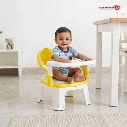 Fun Wheels FWCH-02 Baby Feeding Chair with Removable Tray | Kids Plastic Chair