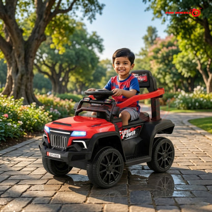 Fun Wheels FWJ-07 Kids Battery Operated Ride-On Jeep Car with LED Lights