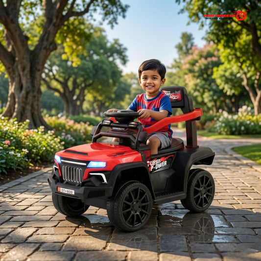 Fun Wheels FWJ-07 Kids Battery Operated Ride-On Jeep Car with LED Lights